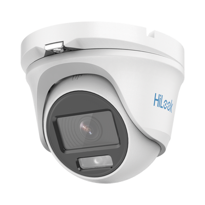 Cámara de Seguridad HiLook by Hikvision - Turret TURBOHD 1080p - Imagen a color 24 - 7 - METAL - THC-T129-M