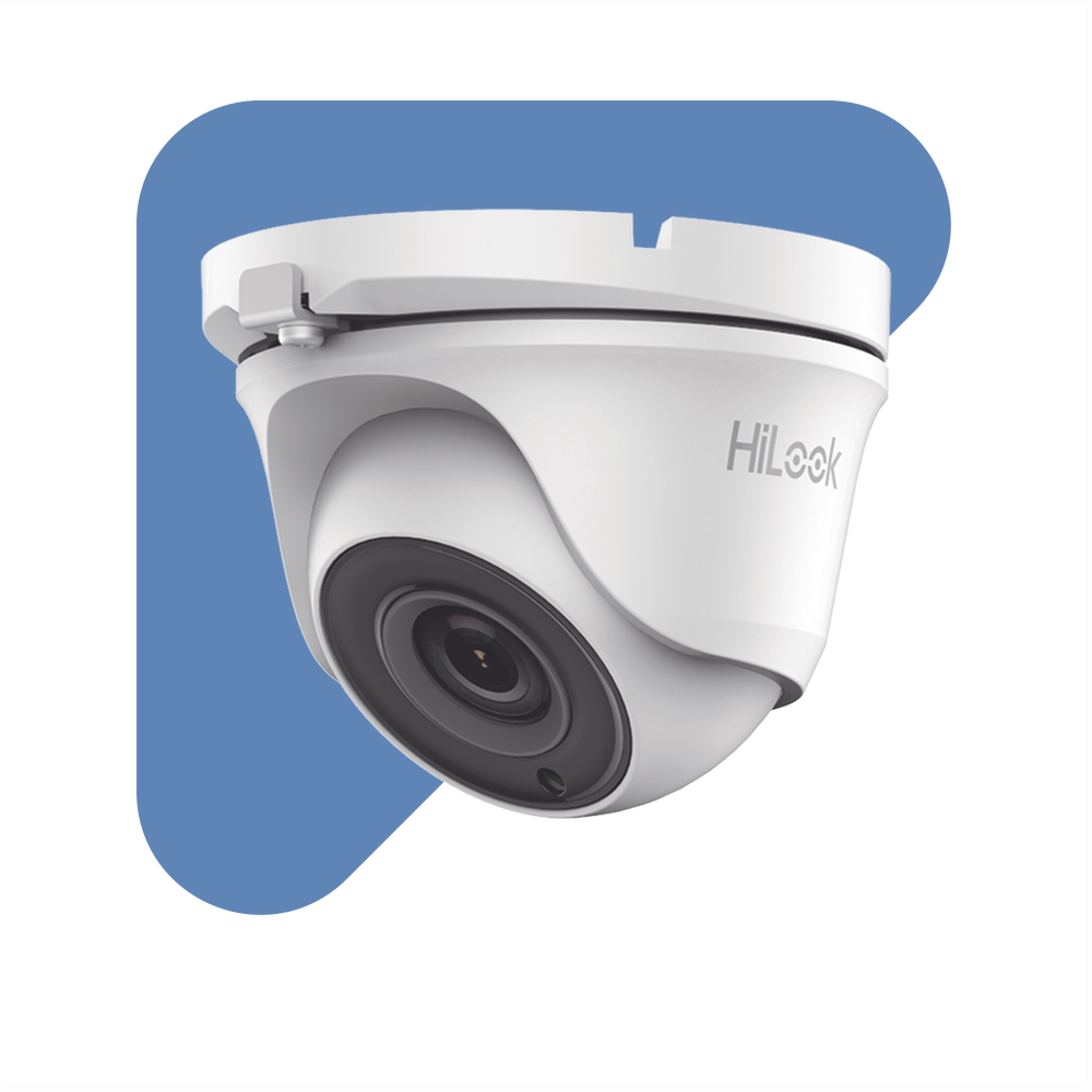 Cámara de Seguridad HiLook by Hikvision - Turret TURBOHD 5 Megapíxel - 85° de Visión - Lente 2.8 mm - Exterior IP66 - TH
