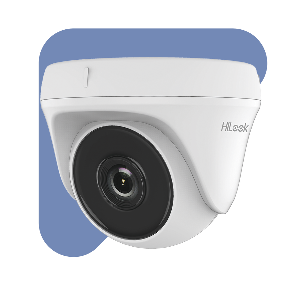 Cámara de Seguridad HiLook by Hikvision - Turret TurboHD 5 Megapíxeles - 85° de Visión - Lente 2.8 mm - Interior - THC-T
