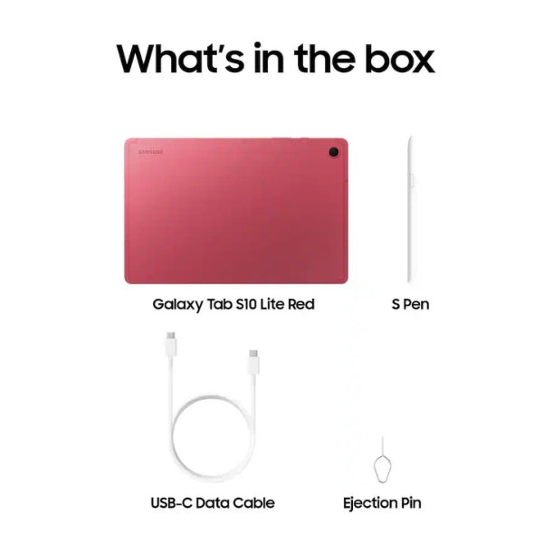 Tablet-Samsung-Galaxy-Tab-S10-Lite-10,9-Exynos-1380-256GB-Coral-Red