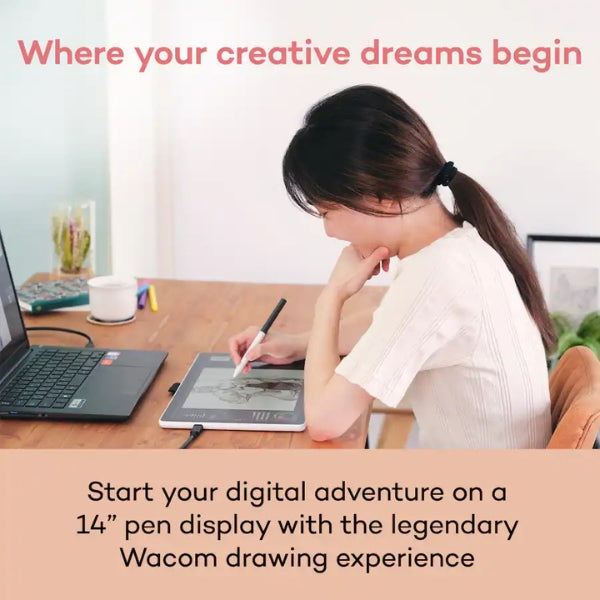 Tableta-gráfica-Wacom-One-14-2025-con-pantalla-14-Full-HD-White