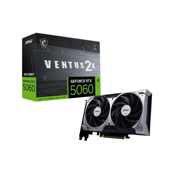 Tarjeta-Gráfica-MSI-NVIDIA-GeForce-RTX-5060-Ventus-2X-Overclocked-Dual-Fan-8GB-GDDR7-PCIe-5,0
