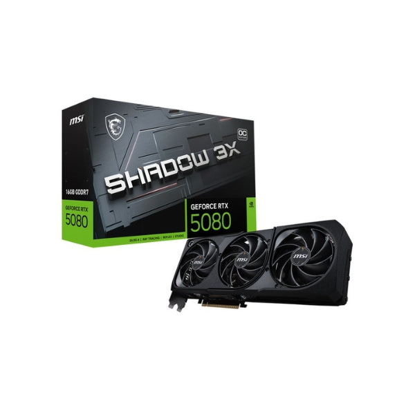 Tarjeta-Gráfica-MSI-NVIDIA-GeForce-RTX-5080-SHADOW-3X-Overclocked-Triple-Fan-16GB-GDDR7-PCIe-5,0