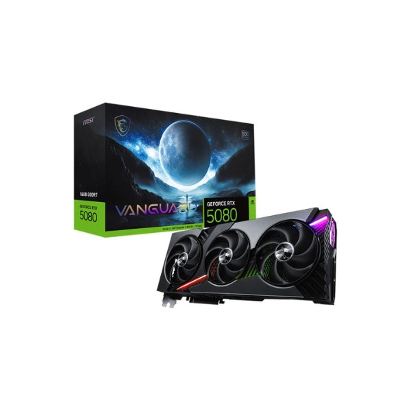 Tarjeta-Gráfica-MSI-NVIDIA-GeForce-RTX-5080-VANGUARD-SOC-Overclocked-Triple-Fan-16GB-GDDR7-PCIe-5,0