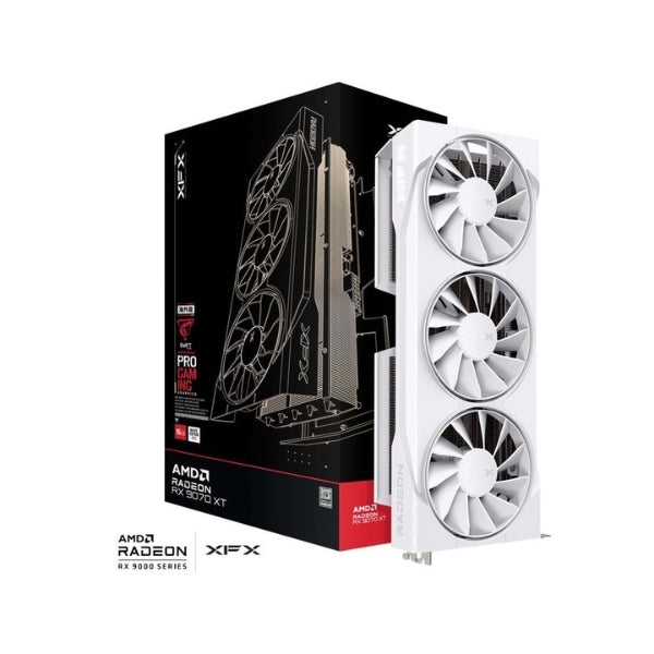 Tarjeta-Gráfica-XFX-AMD-Radeon-RX-9070-XT-Swift-White-Triple-Fan-16GB-GDDR6-PCIe-5,0