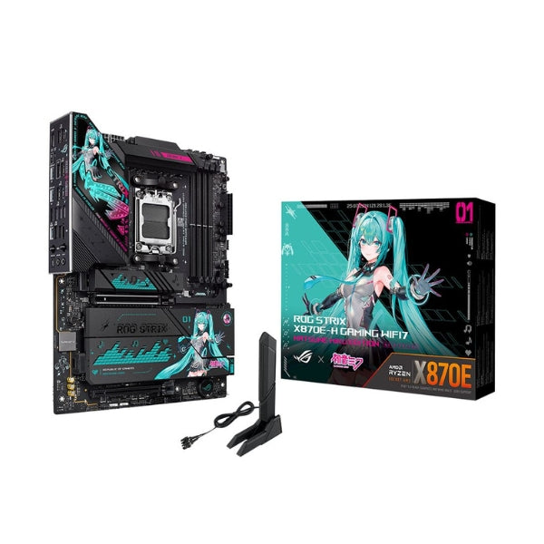 Tarjeta-Madre-ASUS-X870E-H-ROG-Strix-Gaming-WiFi7-Hatsune-Miku-Edition-Socket-AM5-DDR5-ATX