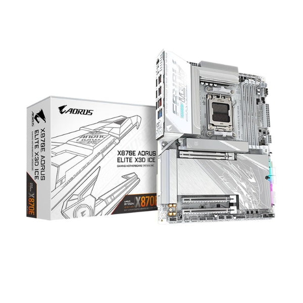 Tarjeta-Madre-GIGABYTE-X870E-AORUS-ELITE-X3D-ICE-Socket-AMD-AM5-DDR5-ATX