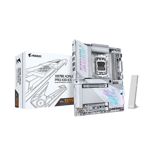 Tarjeta-Madre-GIGABYTE-X870E-AORUS-PRO-X3D-ICE-Socket-AMD-AM5-DDR5-ATX