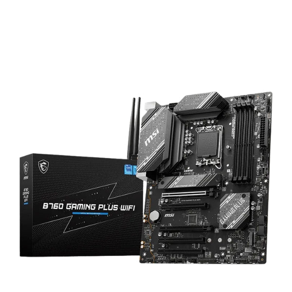 Tarjeta - Madre - MSI - B760 - GAMING - PLUS - WIFI - LGA1700 - Intel - B760 - DDR5 - 6800MHz - PCIe - 4.0 - WiFi - 6E - Negro