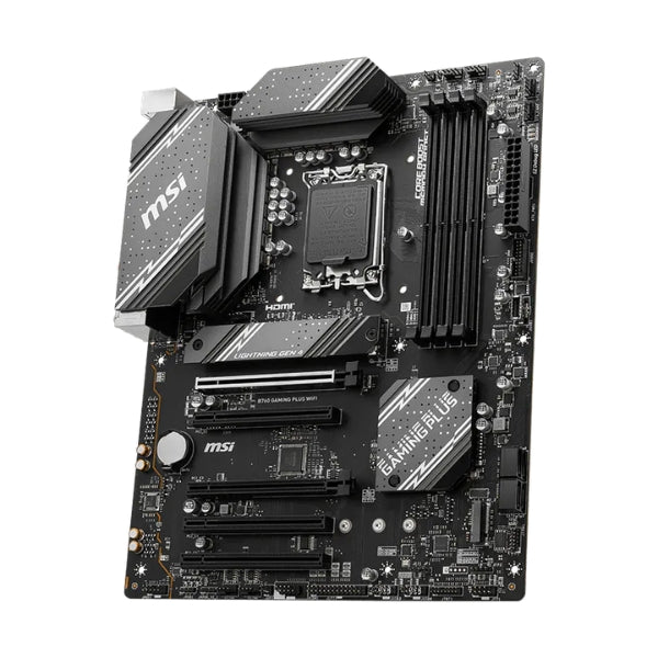 Tarjeta - Madre - MSI - B760 - GAMING - PLUS - WIFI - LGA1700 - Intel - B760 - DDR5 - 6800MHz - PCIe - 4.0 - WiFi - 6E - Negro-diagonal2
