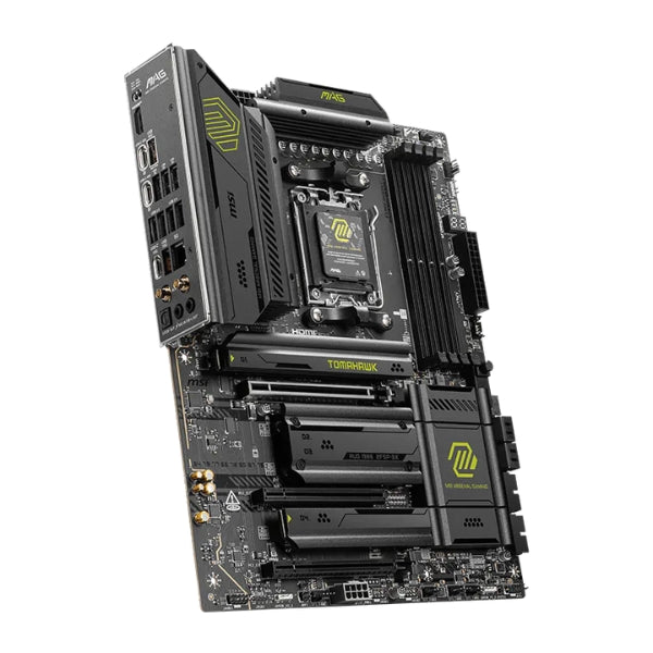 Tarjeta - Madre - MSI - MAG - X870E - TOMAHAWK - WIFI - AM5 - AMD - X870E - DDR5 - 8400MTs - PCIe - 5.0 - WiFi - 7 - Negro--diagonal