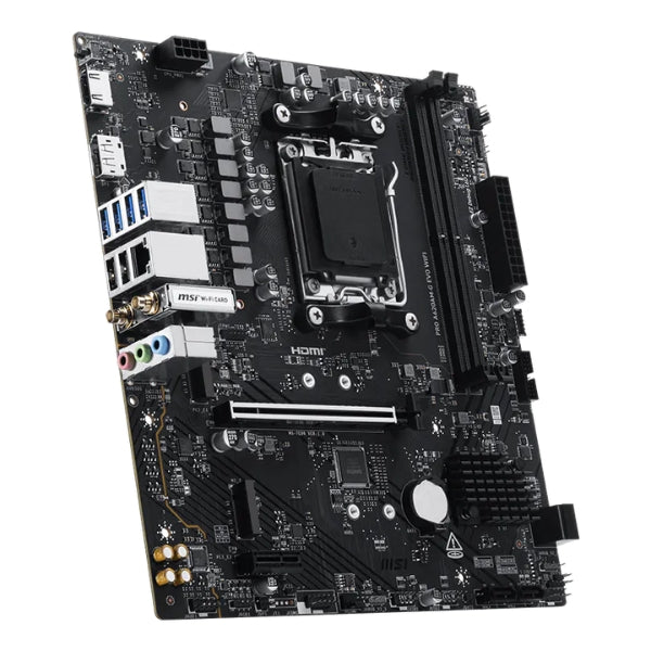 Tarjeta - Madre - MSI - PRO - A620AM-G - EVO - WIFI - AM5 - AMD - A620A - DDR5 - 7200MTs - 2xM.2 - PCIe - 4.0 - WiFi - 6E - Micro - ATXdiagonal2
