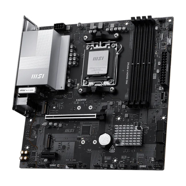 Tarjeta - Madre - MSI - PRO - B840M-P - WiFi - 6E - AM5 - AMD - B840 - DDR5 - 8000MTs - 2xM.2 - PCIe - 4.0 - Micro - ATX-diagonal2