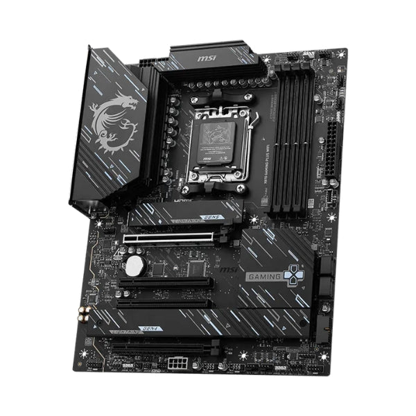 Tarjeta - Madre - MSI - X870 - GAMING - PLUS - WIFI - AM5 - AMD - X870 - DDR5 - 8200MTs - PCIe - 5.0 - WiFi - 7 - Negro-diagonal2