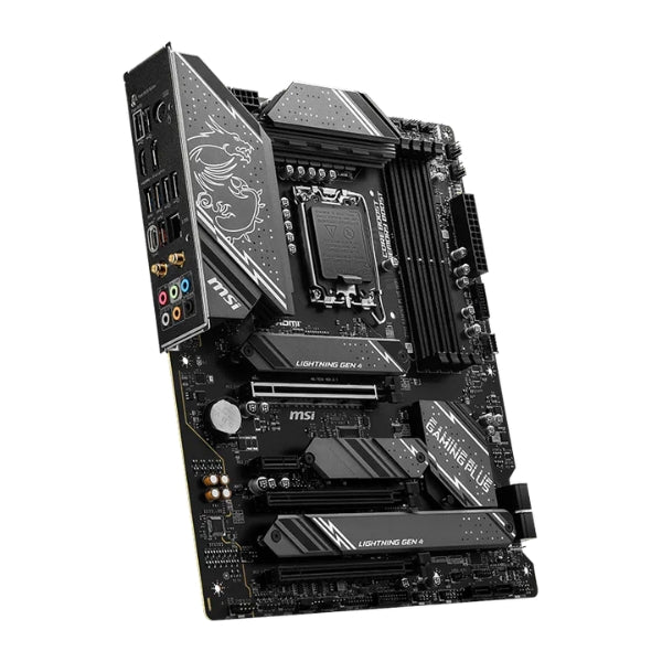 Tarjeta - Madre - MSI - Z790 - GAMING - PLUS - WIFI - LGA1700 - Intel - Z790 - DDR5 - 7200MHz - PCIe - 5.0 - WiFi - 6E - Negro-diagonal