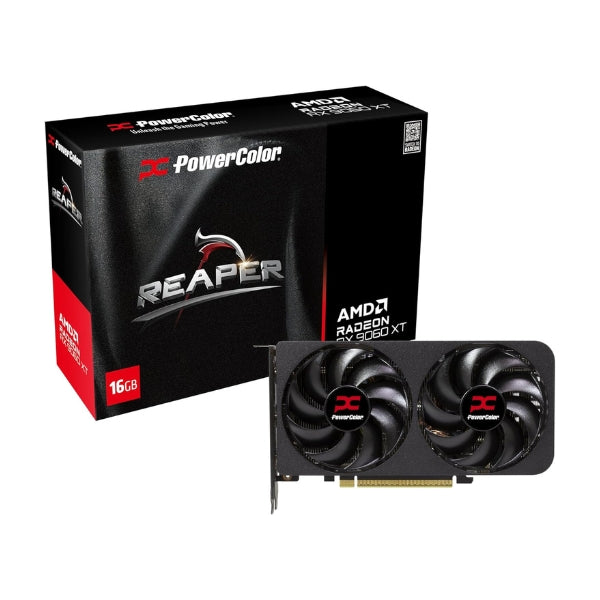 Tarjeta de Video Powercolor REAPER AMD RADEON RX9060XT 8G-L 8GB GDDR6 128BIT 2740MHz 550W HDMI-2xDP