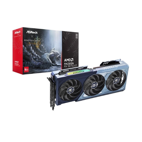 Tarjeta-gráfica-ASRock-AMD-Radeon-RX-9070-XT-Monster-Hunter-Wilds-Edition-OC-Triple-Fan-16GB-GDDR6