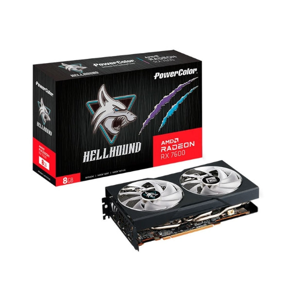 Tarjeta gráfica PowerColor AMD Radeon RX 7600 Hellhound Double Fan 8GB