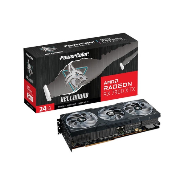 Tarjeta-gráfica-PowerColor-AMD-Radeon-RX-7900-XTX-Hellhound-Overclocked-Triple-Fan-24GB-GDDR6-PCIe-4,0