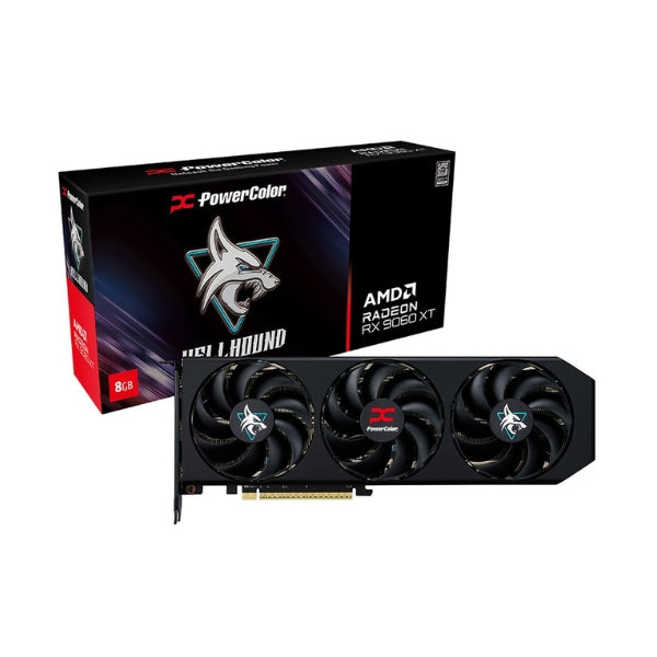 Tarjeta-gráfica-PowerColor-AMD-Radeon-RX-9060-XT-Hellhound-OC-Triple-Fan-8GB-GDDR6