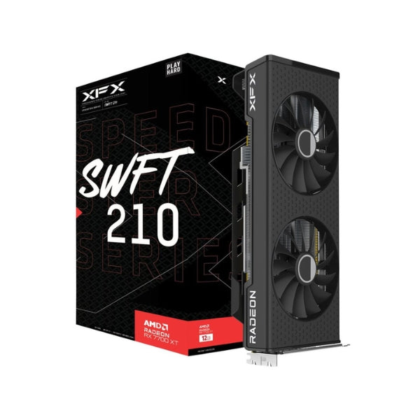 Tarjeta-gráfica-XFX-AMD-Radeon-RX-7700-XT-Speedster-SWFT-210-Dual-Fan-12GB-GDDR6-PCIe-4,0