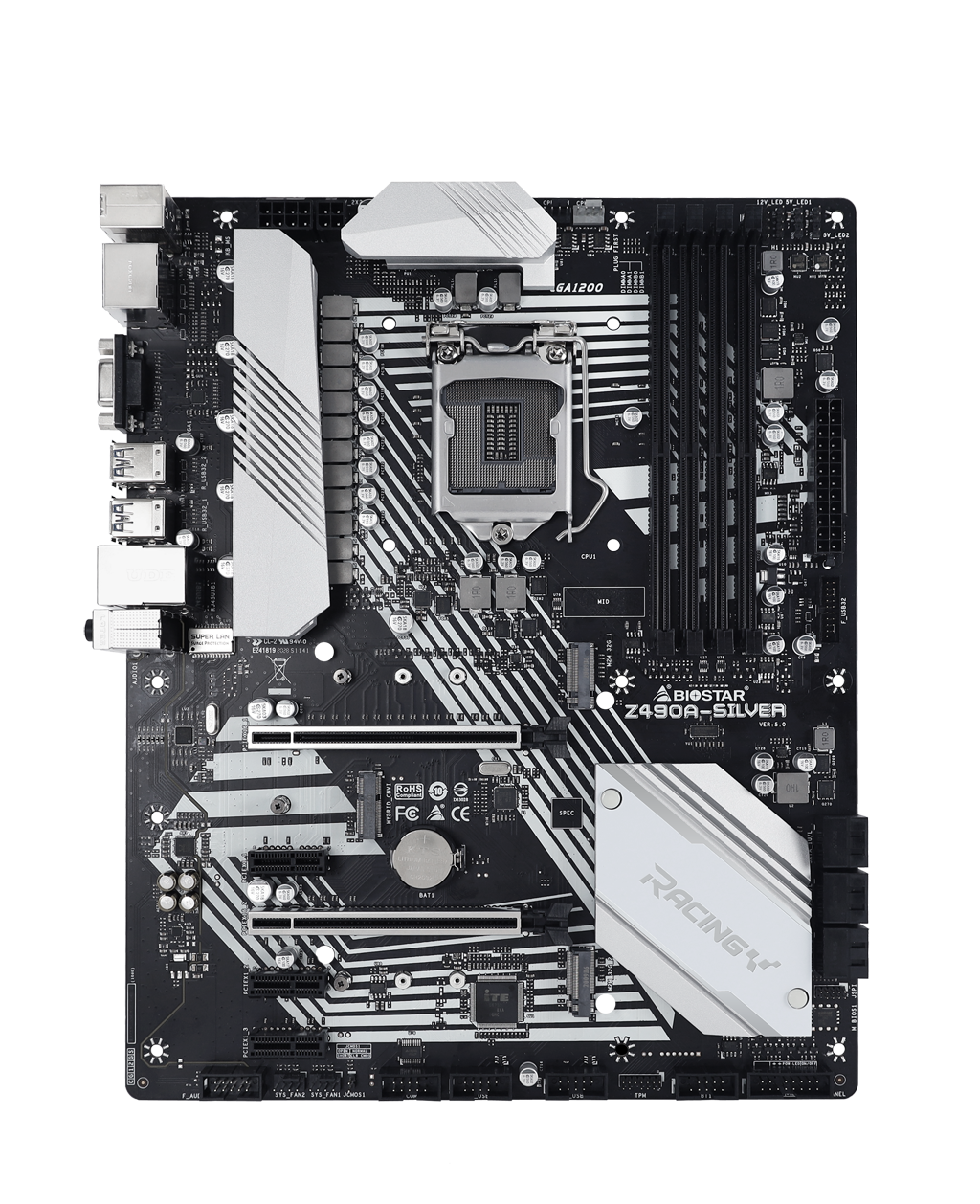 Tarjeta madre  Biostar Z490A ATX SOCKET LGA1200 4xDDR4-4400+/ 6xSATA/ 1xM.2/ 4PCIe 3.0x1/ 4xUSB 3.2/ VGA-HDMI 4K/ DX12-HDCP/ WIFI-6