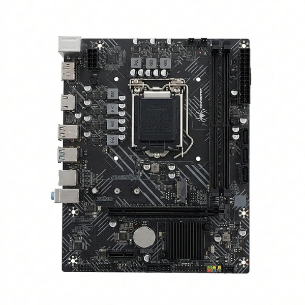Tarjeta Madre - Spidertec - AEGIS H510 - Socket LGA1200 - 10-11 Gen Intel - 2xDDR4 3200MHz - 2xSATA - 1xM.2 - 4xUSB 3.2 - 4xUSB 2.0 - HDMI - DisplayPort - Micro-ATX