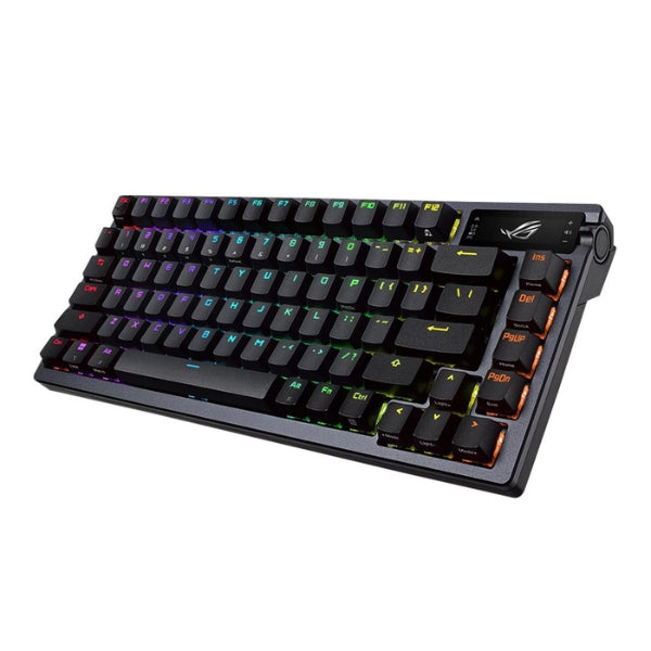 Teclado - Gaming - ASUS - ROG - Azoth - 75%- Wireless - RGB - con - Switches - ROG - NX - Snow - OLED - M701ZAOTHNXSWCA - Negro