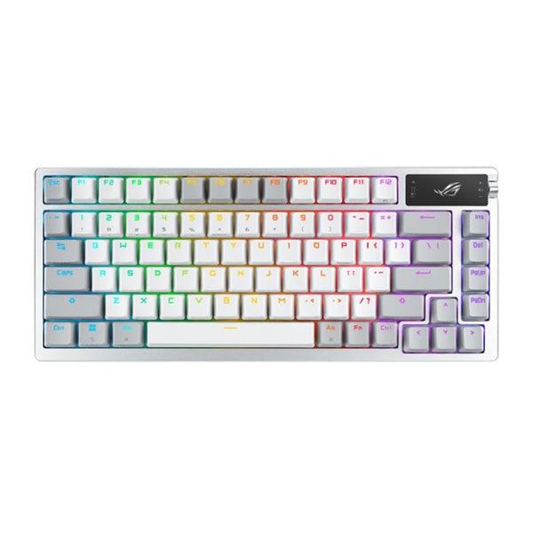 Teclado Gaming ASUS ROG Azoth Moonlight White Wireless 75% RGB ROG NX Snow - M701 ROG AZOTH - White