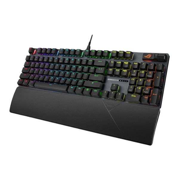 Teclado - Gaming - ASUS - ROG - Strix - Scope - II - X - Mecánico - Cableado - USB - RGB - ROG - NX - Snow - Wrist - Rest - 104 - Teclas - XA14STRIXNXCAPB - Negro