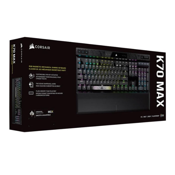 Teclado Gaming Corsair K70 MAX RGB Magnetic-Mechanical Wired - CH-910961G-NA - Black