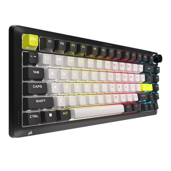 Teclado - Gaming - Corsair - MAKR - PRO - 75 - Hall - Effect - Magnético - Cableado - USB - RGB - MGX - Switch - 81 - Teclas - CH-91CE21G-NA - Negro - Blanco