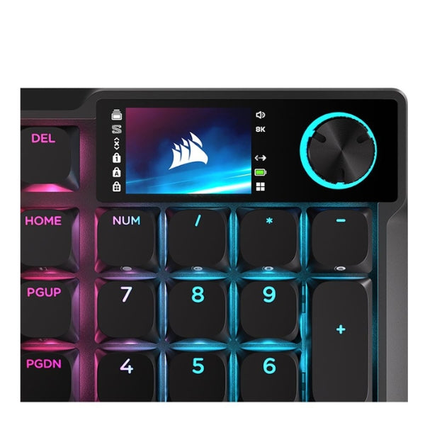 Teclado - Gaming - Corsair - VANGUARD - AIR - 99 - Wireless - Óptico - Low - Profile - Cableado - USB - Bluetooth - RGB - CORSAIR - OPX - Optical - NKRO - LCD - Stream - Deck - 108 - Teclas - CH-91HA01B-NA - Negro