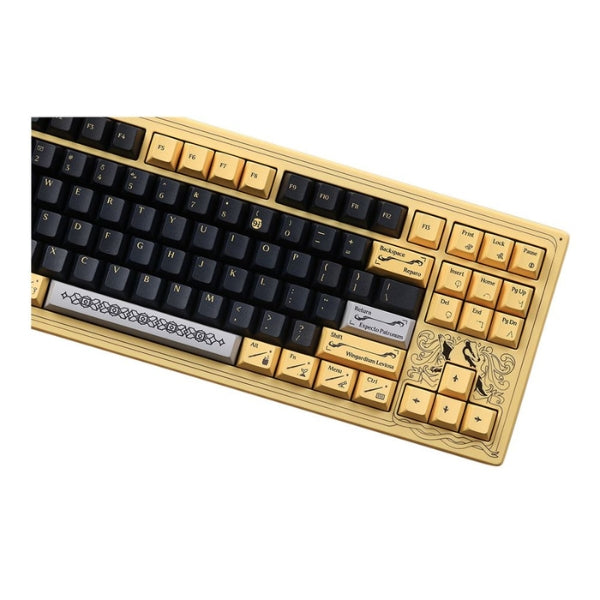 Teclado - Gaming - Drop - Harry - Potter - CSTM80 - Hufflepuff - Mecánico - TKL - Cableado - USB - Gateron - Yellow - KS-3 - Milky - Pro - Linear - 88 - Teclas - MDX-38218-3 - Amarillo