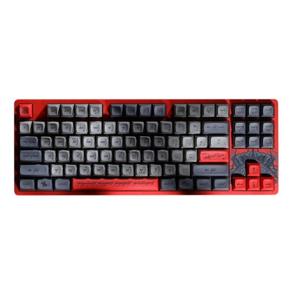 Teclado - Gaming - Drop - The - Lord - of - the - Rings - Ringwraith - Mecánico - TKL - Cableado - USB - Gateron - Holy - Panda - X - Tactile - White - Backlit - 87 - Teclas - MDX-37875-2 - Rojo