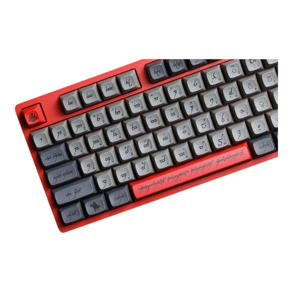 Teclado - Gaming - Drop - The - Lord - of - the - Rings - Ringwraith - Mecánico - TKL - Cableado - USB - Gateron - Holy - Panda - X - Tactile - White - Backlit - 87 - Teclas - MDX-37875-2 - Rojo