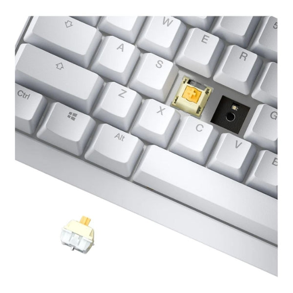 Teclado - Gaming - Ducky - One X - Wireless - Magnetic - Cableado - Bluetooth - RGB - con - Switches - Ducky - Inductive - Linear - DAUSPDOECL2WW1 - Blanco