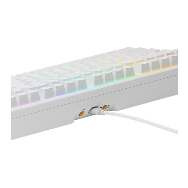 Teclado - Gaming - Glorious - GMMK - 3 - 100% - Cableado - RGB - Hot-Swap - con - Switches - Glorious - Fox - Linear - GMMK3-100-PB-FO - Blanco
