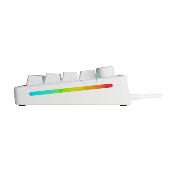Teclado - Gaming - Glorious - GMMK - 3 - 65% - Prebuilt - Cableado - USB - RGB - Hot-Swappable - con - Switches - Glorious - Fox - Linear - GMMK3-65-PB-FOX - Blanco