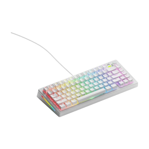 Teclado - Gaming - Glorious - GMMK - 3 - 75% - Mecánico - Cableado - USB - RGB - Glorious - Fox - Linear - Hot - Swappable - Anti - Ghosting - Knob - 80 - Teclas - GMMK3-75-PB-FOX - Blanco
