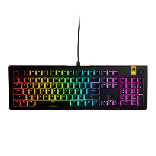 Teclado - Gaming - Glorious - GMMK - 3 - HE - 100% - Cableado - RGB - Hot-Swap - con - Switches - Hall - Effect - Fox - Linear - MK3100PBHEWBLK - Negro