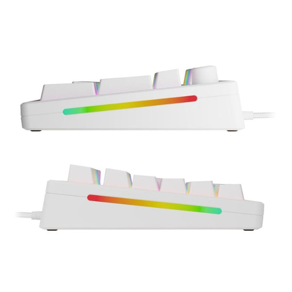 Teclado - Gaming - Glorious - GMMK - 3 - HE - 100% - Prebuilt - Cableado - USB - RGB - Hot-Swappable - con - Switches - Hall - Effect - Fox - Linear - MK3100PBHEWWHT - Blanco