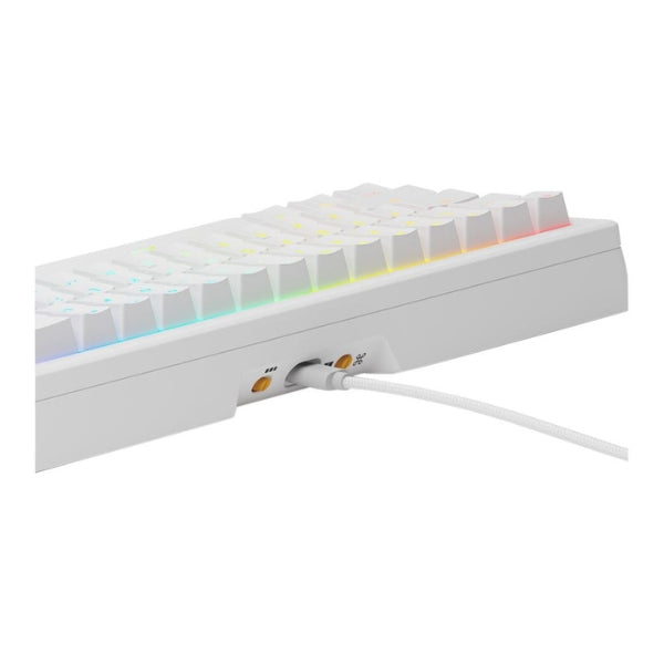 Teclado - Gaming - Glorious - GMMK - 3 - HE - 65% - Cableado - USB - RGB - con - Switches - Glorious - Fox - HE - MMK365PBHEWWHT - Blanco