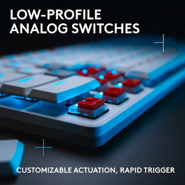 Teclado - Gaming - Logitech - G515 - RAPID - TKL - Mecánico - Magnético - Low - Profile - Cableado - USB - RGB - NKRO - 78 - Teclas - 920-013871 - Blanco