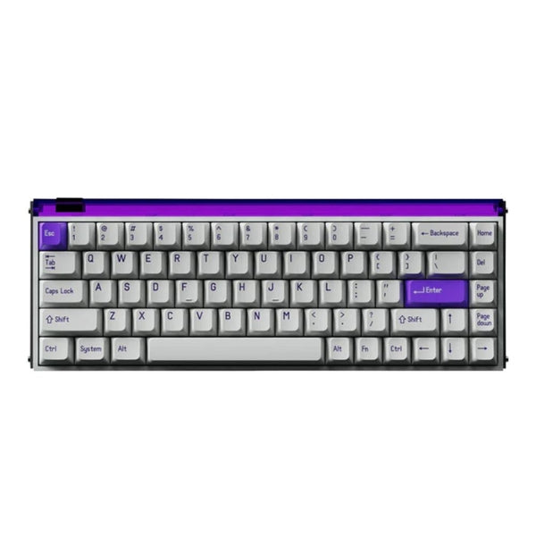 Teclado - Gaming - MelGeek - MADE68 - Pro - 65% - Mecánico - Cableado - USB - RGB - Magnético - TCC - Magnetor - 68 - Teclas - MADE68 PRO PUR - Blanco - Morado