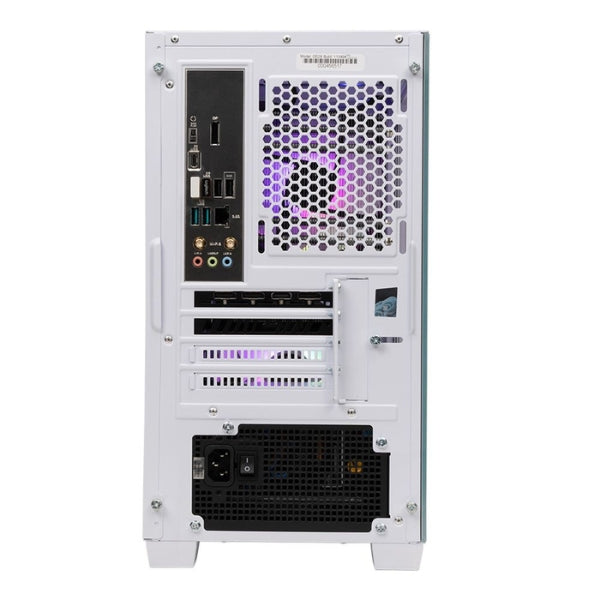Teclado - Gaming - PowerSpec - G529 - AMD Ryzen 5 7600X - AMD Radeon RX 7600 - 16GB DDR5 - 1TB SSD - Windows 11 Home - 205M Mesh Glass - 650W - Blanco