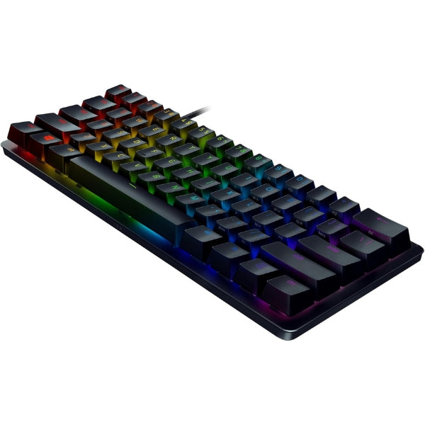 Teclado - Gaming - Razer - Huntsman - Mini - 60% - Switches - Ópticos - Razer - Chroma - RGB - USB - Tipo - C - Inglés - Negro-diagonal