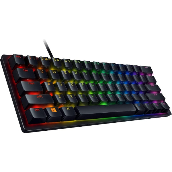 Teclado - Gaming - Razer - Huntsman - Mini - 60% - Switches - Ópticos - Razer - Chroma - RGB - USB - Tipo - C - Inglés - Negro-diagonal2