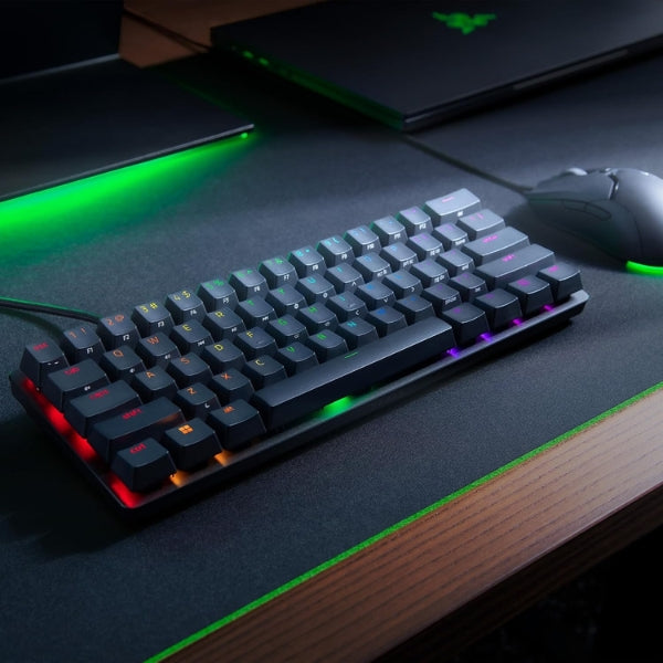 Teclado - Gaming - Razer - Huntsman - Mini - 60% - Switches - Ópticos - Razer - Chroma - RGB - USB - Tipo - C - Inglés - Negro-ejemplo