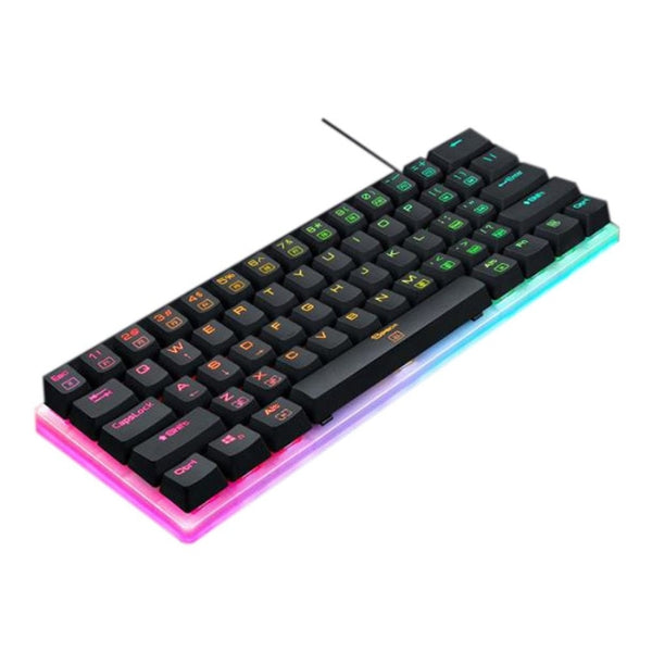 Teclado - Gaming - Redragon - K605 - Giant - Mecánico - 60% - Cableado - USB - Type-C - RGB - con - Switches - Outemu - Blue - Clicky - K605 - Negro